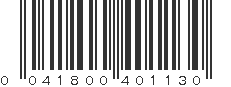 UPC 041800401130