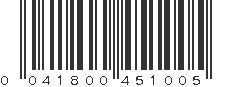 UPC 041800451005