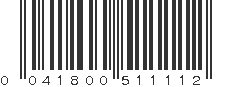 UPC 041800511112