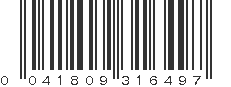 UPC 041809316497