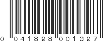 UPC 041898001397