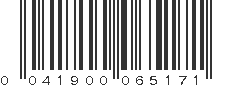 UPC 041900065171