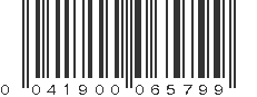 UPC 041900065799