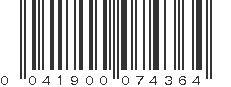 UPC 041900074364