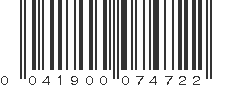 UPC 041900074722