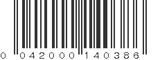 UPC 042000140386