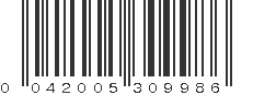 UPC 042005309986