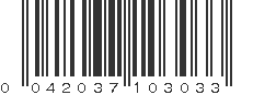 UPC 042037103033