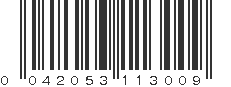 UPC 042053113009