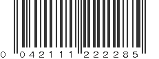 UPC 042111222285