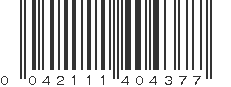 UPC 042111404377