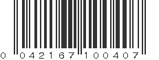 UPC 042167100407