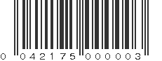 UPC 042175000003