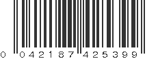 UPC 042187425399