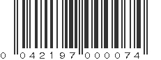 UPC 042197000074