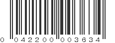 UPC 042200003634