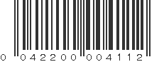 UPC 042200004112