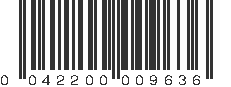 UPC 042200009636