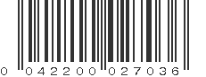 UPC 042200027036