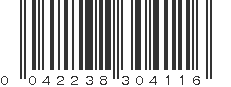 UPC 042238304116