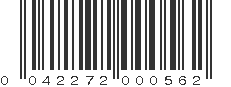 UPC 042272000562