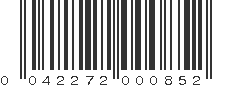 UPC 042272000852