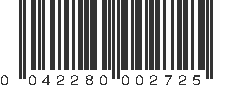 UPC 042280002725