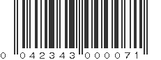 UPC 042343000071