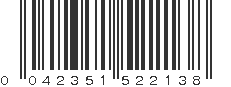 UPC 042351522138