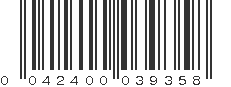 UPC 042400039358