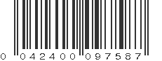 UPC 042400097587