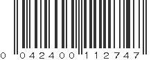 UPC 042400112747