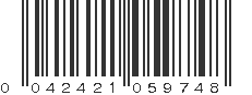 UPC 042421059748