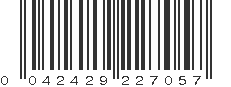 UPC 042429227057