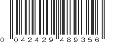 UPC 042429489356