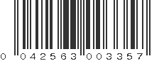 UPC 042563003357
