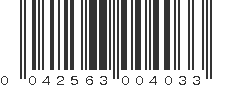 UPC 042563004033