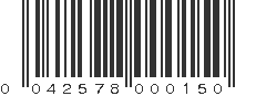 UPC 042578000150