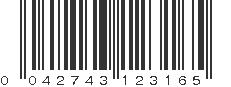 UPC 042743123165