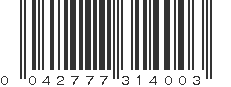 UPC 042777314003