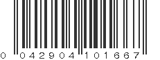 UPC 042904101667