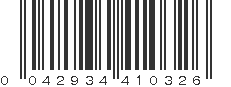 UPC 042934410326