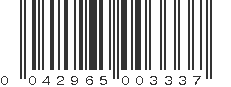 UPC 042965003337