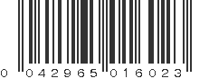 UPC 042965016023