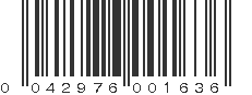 UPC 042976001636