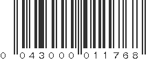 UPC 043000011768