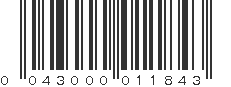 UPC 043000011843