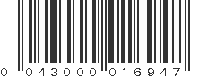 UPC 043000016947