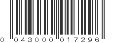 UPC 043000017296