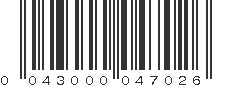 UPC 043000047026